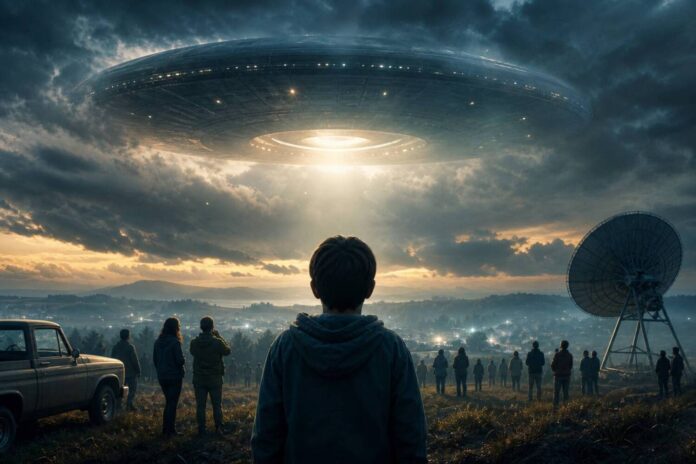 Disclosure Day sparks debate over UFO “soft disclosure,” exploring how Spielberg’s sci-fi spectacle could make contact, secrecy and