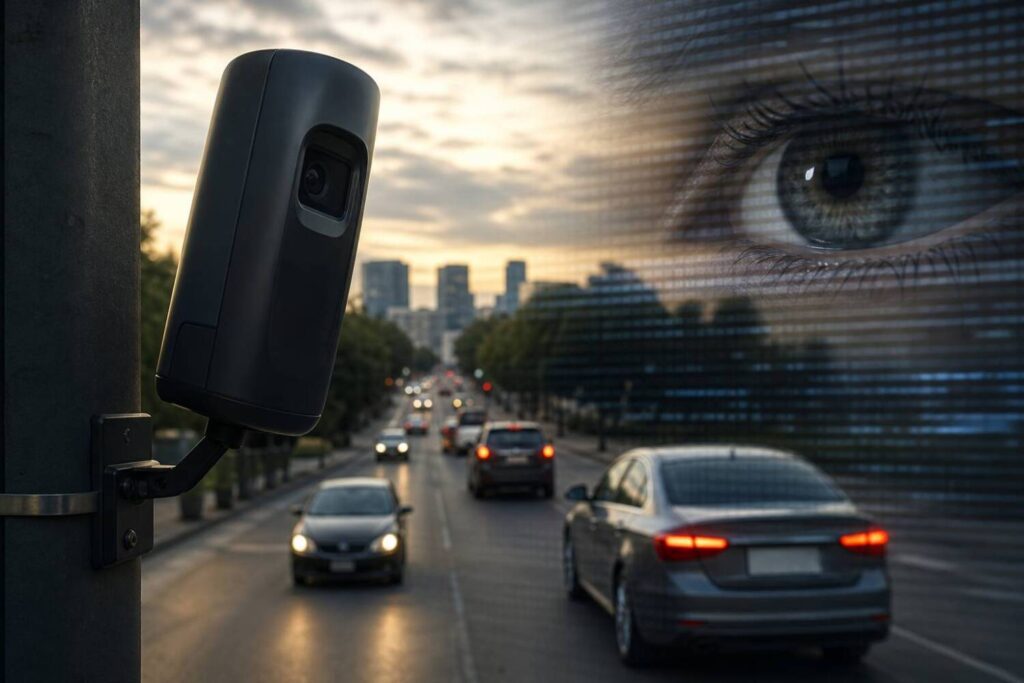 Flock cameras can help trace vehicles, but networked plate data raises privacy and security concerns. We separate reported