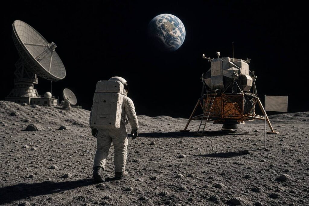 Explore common Moon-landing-hoax claims about Apollo broadcasts, lunar shadows, Soviet tracking and missing tapes—and what the evidence can